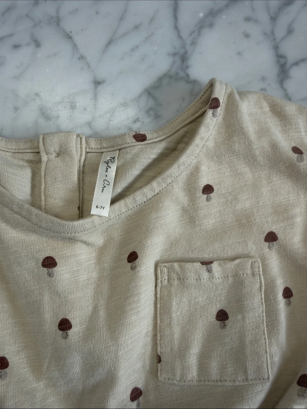 Rylee + Cru girls mushroom dress 6-7 NWOT
